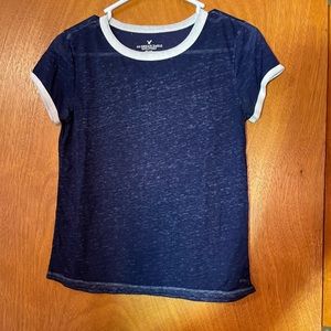 Blue and white t shirt